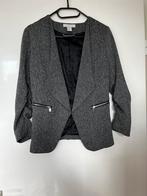 H&M Colbert Grijs/Zwart Maat 40, H&M, Zo goed als nieuw, Jasje, Grijs
