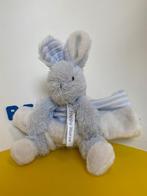 4010 happy horse konijn blauw met doekje folded, Kinderen en Baby's, Speelgoed | Knuffels en Pluche, Konijn, Ophalen of Verzenden