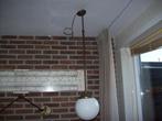 Nostalgische hanglamp glazen bol brons, Ophalen of Verzenden, Minder dan 50 cm