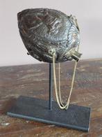 19e-eeuwse met de hand gesneden kokosnootbuskruitflesles, Antiek en Kunst, Ophalen of Verzenden