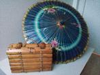 Rotan koffertje/handbeschilderde parasol.Pr.p/st.vanaf, Ophalen of Verzenden
