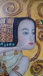 Schilderij op canvas, Gustav Klimt 'The Lady', Gebruikt, Ophalen of Verzenden, Schilderij, 75 cm of meer