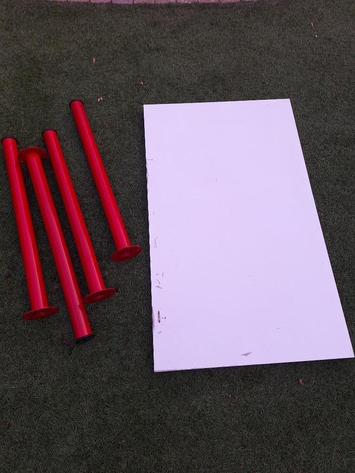 IKEA Tafel-Bureau Linnmon/Adils Wit, 100 x 60cm, Huis en Inrichting, Bureaus, Gebruikt, Bureau, Ophalen