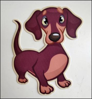 Leuke Dachshund Teckel Honden Sticker beschikbaar voor biedingen