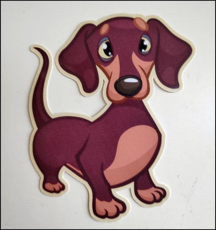 Leuke Dachshund Teckel Honden Sticker, Verzamelen, Stickers, Nieuw, Verzenden