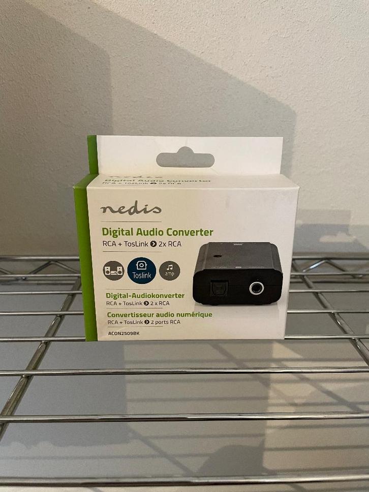 Nedis RCA -> TOSlink Converter - Nieuw in doos, Audio, Tv en Foto, Converters, Nieuw, Ophalen of Verzenden
