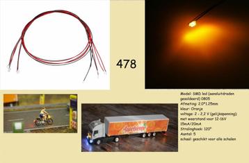 5x SMD 0805O Led oranje voor 2,8-3,4V / 12V (478) beschikbaar voor biedingen