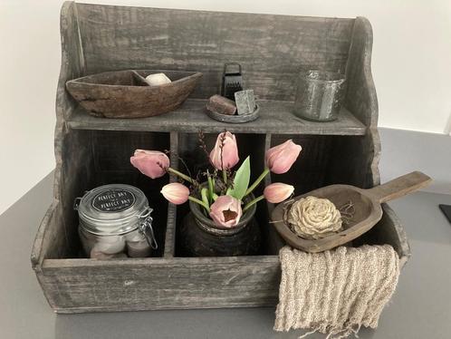 Houten Gruttersbak  Landelijk, Huis en Inrichting, Woonaccessoires | Schalen en Manden, Zo goed als nieuw, Rechthoekig, Hout, Ophalen