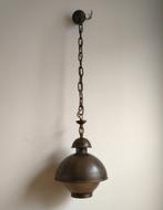 Messing/glazen designlamp 30er – 40er jaren, Ophalen of Verzenden