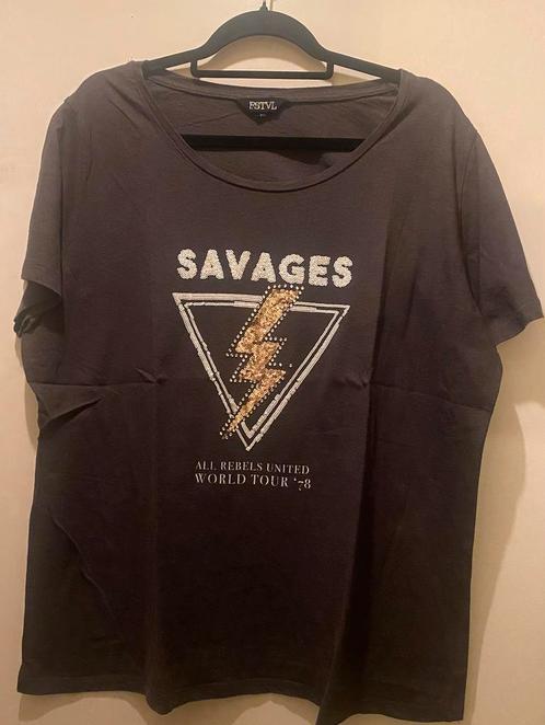 M&S t-shirt met studs & pailletten, Kleding | Dames, T-shirts, Zo goed als nieuw, Maat 42/44 (L), Groen, Korte mouw, Ophalen of Verzenden