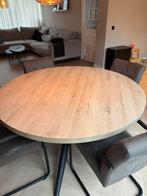 Ronde licht eiken eettafel, Huis en Inrichting, Ophalen, Zo goed als nieuw, Rond, 100 tot 150 cm