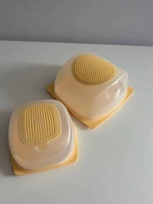 Gele tupperware bakjes - 2 stuks, Huis en Inrichting, Keuken | Tupperware, Geel, Ophalen of Verzenden