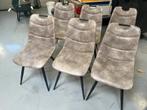 6 eetkamerstoelen, gebruikt maar in perfecte staat, Huis en Inrichting, Stoelen, Ophalen, Zo goed als nieuw, Bruin, Vier