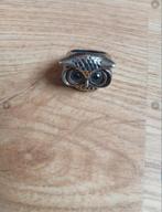 Goudkleurige ring uil, Sieraden, Tassen en Uiterlijk, Ringen, IJzer of Staal, 19 tot 20, Ophalen of Verzenden, Zo goed als nieuw