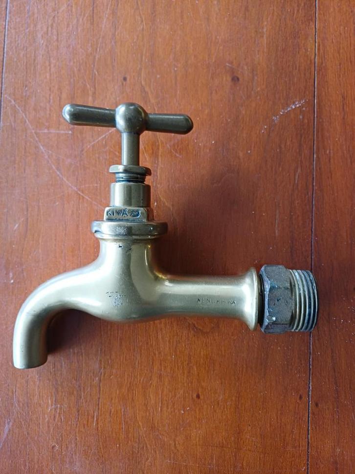 Antieke Koperen Kraan - Nentumxx & Kiwaxx, Doe-het-zelf en Verbouw, Sanitair, Gebruikt, Kraan, Koper, Ophalen of Verzenden