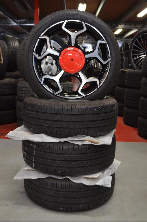 Fiat 500 Abarth Velgen 4x98 ET35 58.1 + Zomerbanden, Auto-onderdelen, Banden en Velgen, Banden en Velgen, Zomerbanden, 16 inch