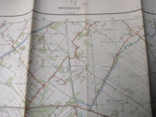 7 G Hoogezand Kolham Martenshoek Harkstede Plattegrond 1962, Antiek en Kunst, Kunst | Litho's en Zeefdrukken, Ophalen of Verzenden