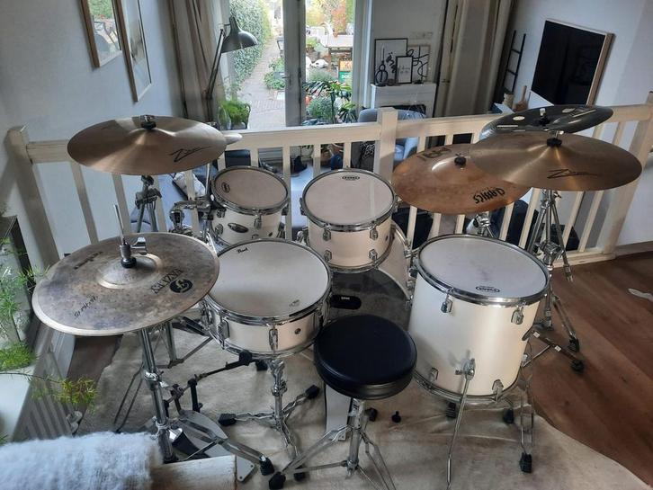 Pearl Decade Maple drumset wit, Muziek en Instrumenten, Drumstellen en Slagwerk, Ophalen