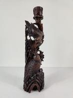Prachtig beeld twee vogels in boom, hout, China, 19e eeuw, Antiek en Kunst, Kunst | Beelden en Houtsnijwerken, Ophalen of Verzenden