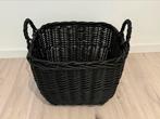 Zwarte mand 45 bij 45 cm vierkant, Ophalen of Verzenden, Zo goed als nieuw, Riet