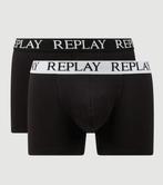 Partij ondergoed zwarte Replay heren boxershorts maat XXL, NHP International, Sales@nhp-international.com, Zwart, Lange voren 21A