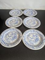 Gien/Oiseau Bleu, 6 gebakschotels, Ophalen, Porselein, Kop en/of schotel