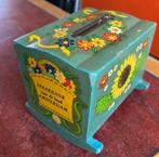 Houten spaarpot Spaarbank Amsterdam vintage antiek, Ophalen of Verzenden, Zo goed als nieuw, Metaal of Blik, Overige thema's
