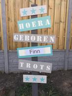 GEBOORTEBORD WEGWIJZER huren huur babyspullen jongen zwanger, Ophalen, Zo goed als nieuw, Geboortebord