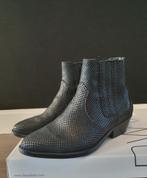 Zwarte Enkellaarsjes Maat 38 echt leer, Ophalen of Verzenden, Zo goed als nieuw, Zwart, Lage of Enkellaarzen