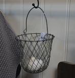 HANGMANDJE DRAAD 'look-garlic' LANDELIJK, Huis en Inrichting, Overige materialen, Mand, Nieuw, Ophalen of Verzenden
