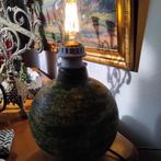 Groene keramieken tafellamp, Huis en Inrichting, Lampen | Tafellampen, Overige materialen, Zo goed als nieuw, Onbekend, Minder dan 50 cm