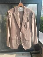 Oger Geruit Pak – Beige/Bruin – Maat M, Ophalen of Verzenden, Zo goed als nieuw, Maat 48/50 (M), Beige