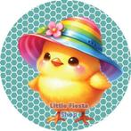 LF4008 ouwel kuiken 20x4,7cm eetbare cupcake rondjes vers, Ophalen of Verzenden, Nieuw, Cupcakes, Versiering