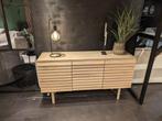 Massief eiken dressoir showmodel, 150 tot 200 cm, Eikenhout, Scandinavisch, Ophalen of Verzenden
