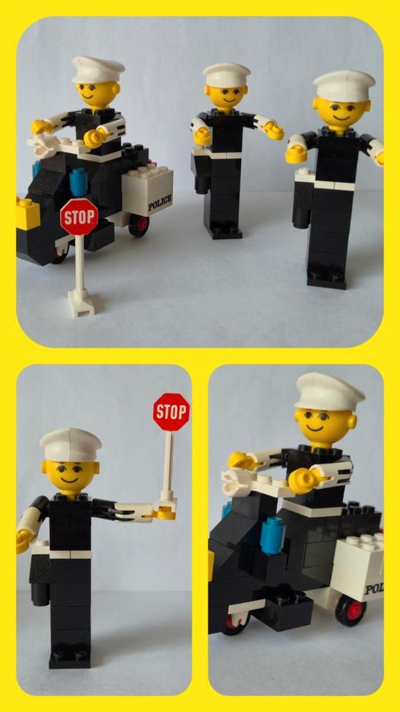 Vintage lego set 256 Politie agenten en motorfiets, Kinderen en Baby's, Speelgoed | Duplo en Lego, Gebruikt, Lego, Complete set