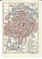 1910 - Haarlem stadsplannetje, Antiek en Kunst, Kunst | Etsen en Gravures, Ophalen of Verzenden