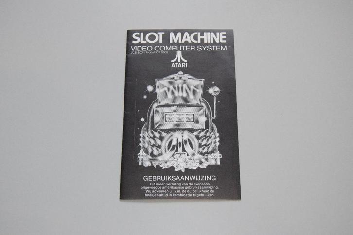 Atari 2600 : Slot Machine (alleen Nederlandse Handleiding), Spelcomputers en Games, Games | Atari, Zo goed als nieuw, Atari 2600