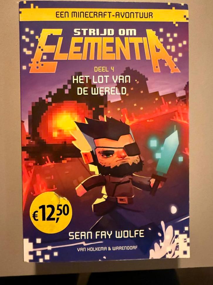 Strijd om Elementia 4 - Het lot van de wereld minecraft, Boeken, Fantasy, Ophalen of Verzenden