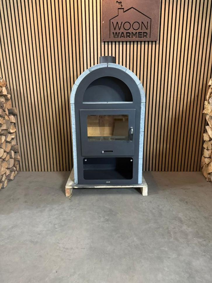 25221 Speksteenkachel Hark 8kw, Huis en Inrichting, Kachels, Gebruikt, Vrijstaand, Houtkachel, Hout, Ophalen