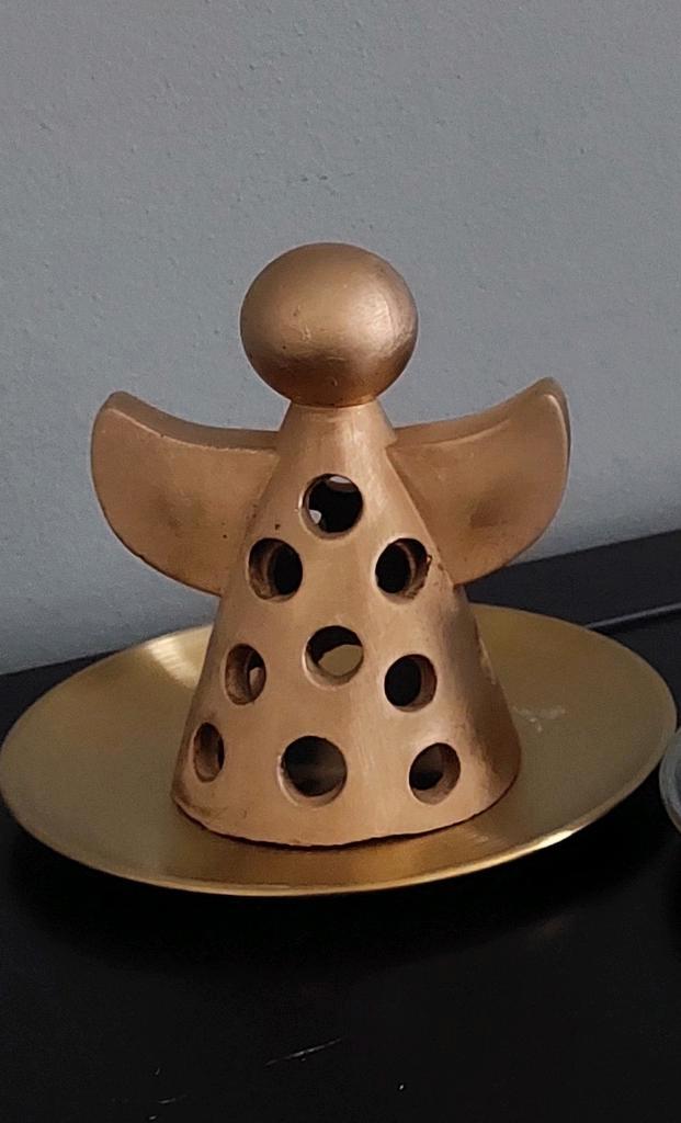 Kerst engel goud of zilver, Antiek en Kunst, Antiek | Kandelaars, Keramiek of Aardewerk, Ophalen of Verzenden