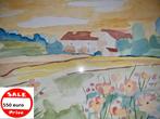 Toon Hermans Aquarel  uniek werk Zomer Landschap, Antiek en Kunst, Ophalen