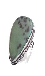 zilver ring robijn zoisiet,, Verzenden, Nieuw, 17 tot 18, Dame of Heer