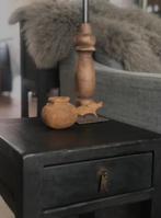 Klein oud houten oliepotje oosters india sober, Antiek en Kunst, Ophalen of Verzenden