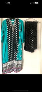 Pakistaanse jurk (shaposh), Kleding | Dames, Gelegenheidskleding, Overige typen, Verzenden, Zwart, Zo goed als nieuw