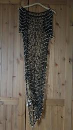 Gehaakte jurk met goudkleurige kraaltjes, maat S., Zwart, Ophalen of Verzenden, Maat 36 (S), Gedragen