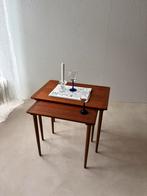 Set Deense jaren 60 mimiset bijzettafels teak, Ophalen of Verzenden