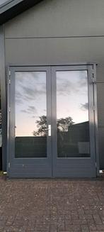 Hardhouten kozijn hardhouten tuindeuren dubbel glas driepunt, Ophalen of Verzenden, Zo goed als nieuw, Hout, Deurkozijn