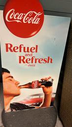 Coca cola stoepbord reclame bord metaal met zware voet, Ophalen, Zo goed als nieuw, Reclamebord