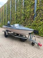 Speedboot met 70 PK buitenboordmotor, Watersport en Boten, Ophalen, Gebruikt, 70 tot 120 pk, 3 tot 6 meter