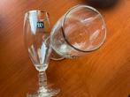 2 glazen witte trappist La Trappe met zilveren biesje, Verzamelen, Glas en Borrelglaasjes, Ophalen of Verzenden, Zo goed als nieuw